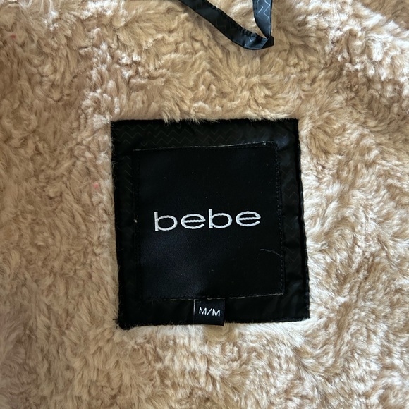 Bebe quilted black anorak puffer jacket with fur hood - Picture 3 of 11